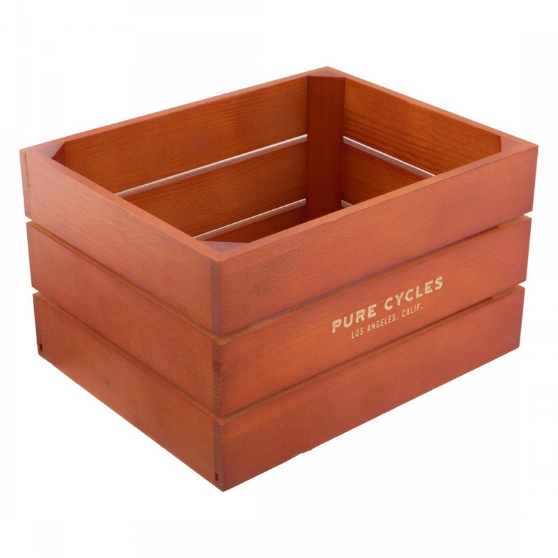 Load image into Gallery viewer, Pure-Cycles-Wooden-City-Crate-Basket-Brown-Wood_BSKT0481
