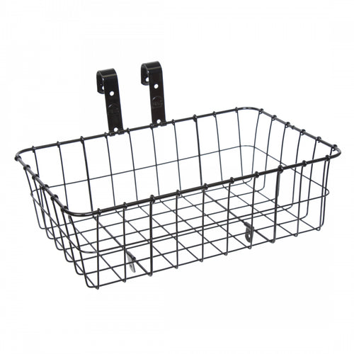 Wald-Products-137-Front-Basket-Basket-Black-Steel-BSKT0427-Bicycle-Baskets