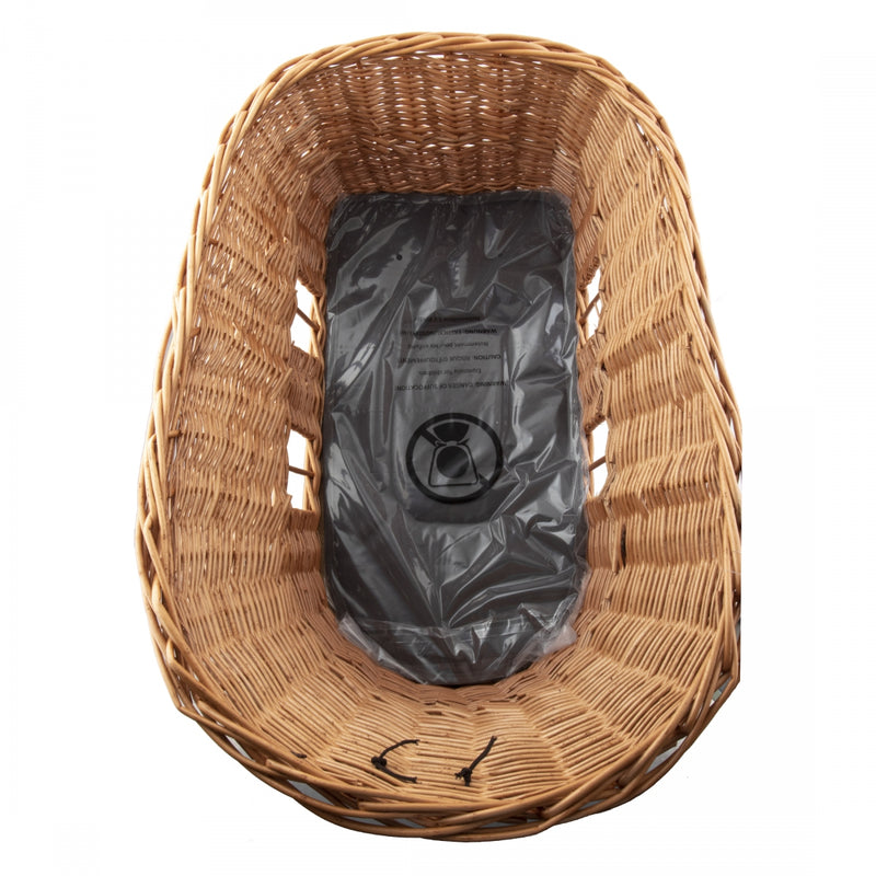Load image into Gallery viewer, Basil Pasja Dog Basket L Brown Wicker 19.8x14.2x14.6`
