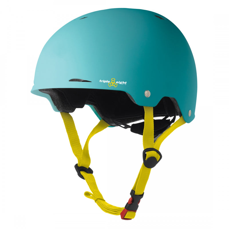 Load image into Gallery viewer, Triple-Eight-Gotham-Dual-Certified-Small-Medium-21.7-to-22.8inch-(55-to-58-cm)-Half-Face-Fit-Dial-System-Grooved-Eps-Sweatsaver™-Fit-Pads-Teal-HLMT2598-Bicycle-Helmets

