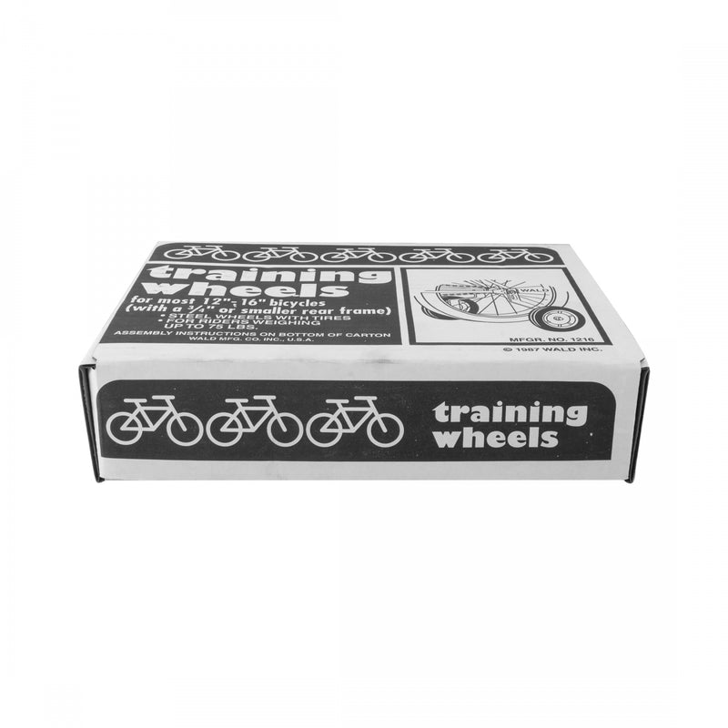 Load image into Gallery viewer, Wald 1216 Training Wheels Kit 12" 14" 16" Made In USA Plated Steel Wheels
