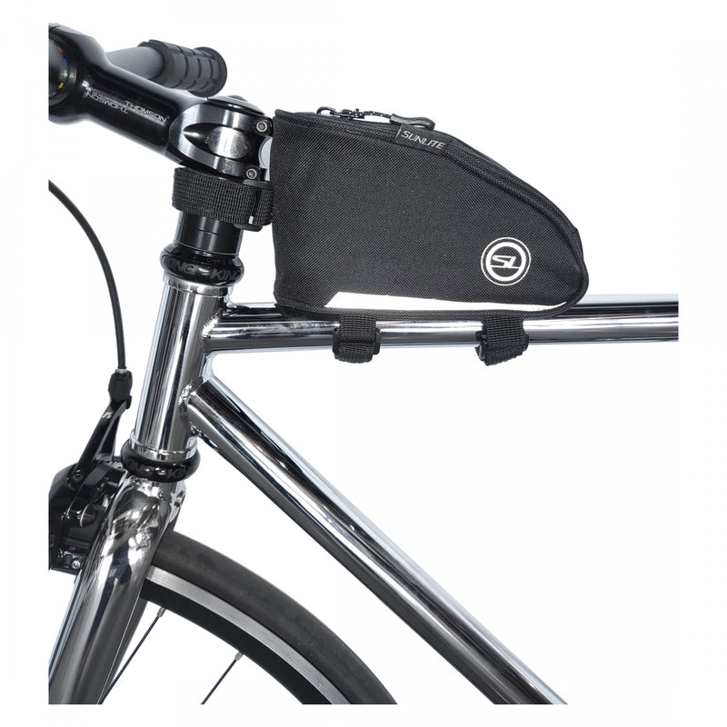 Load image into Gallery viewer, Sunlite Top Tube Bento Black 6.7x2.4x3.9in Velcro Straps
