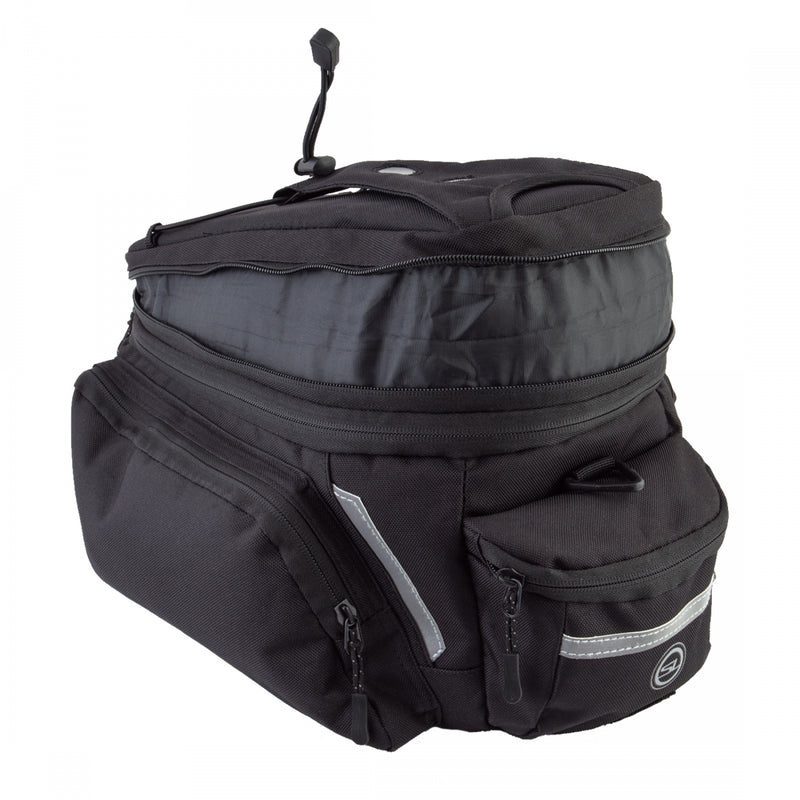 Load image into Gallery viewer, Sunlite RackPack Medium w/Side Pockets Bag Black 12.6x5.5x6.7in Velcro Straps
