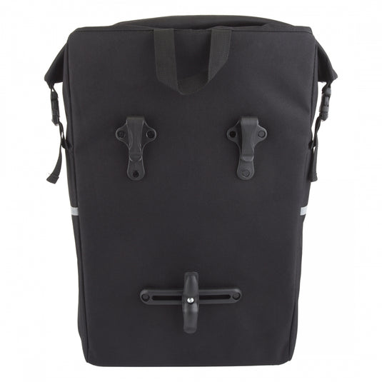 Pack of 2 Sunlite Traveler Pannier Bag Black 11.8x5.5x18.1` Hook and Strap