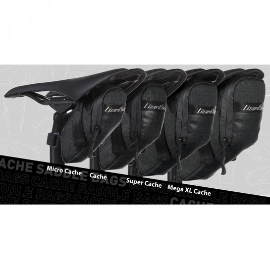 Lizard Skins Super Cache Seat Bag: Jet Black Water Resistant 1000D Material