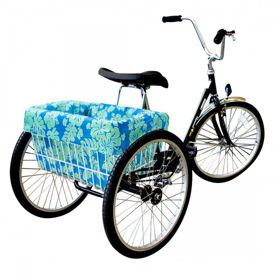 Cruiser Candy Style Up Trike Basket Liner Blue/Green Hibiscus Trike