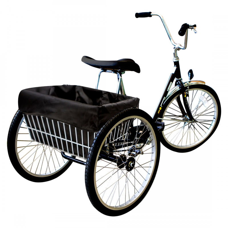 Load image into Gallery viewer, Cruiser Candy Reversible Trike Basket Liner Black Trike XL
