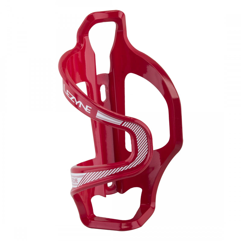 Load image into Gallery viewer, Lezyne Flow SL Water Bottle Cage - Right Side Entry, Enhanced Graphics, Red
