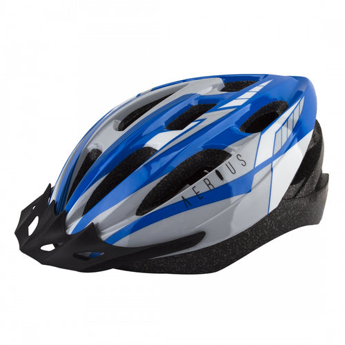 Aerius-V19-Sport-Medium-Large-22-3-4-to-24-1-2inch-(58-to-62-cm)-Half-Face-Head-Lock-Retention-System-Detachable-Visor-Removable-Washable-Pad-System-Blue-HLMT2691-Bicycle-Helmets