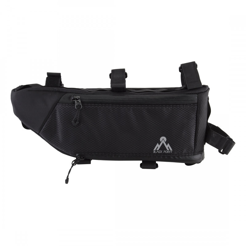 Load image into Gallery viewer, Black Point Macropod Frame Bag Black/Blue 13x5x3in Velcro Straps
