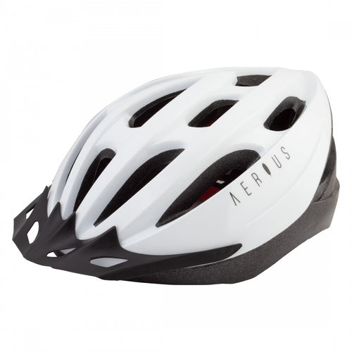 Aerius-V19-Sport-X-Large-23-1-2-to-24-3-4inch-(60-to-63-cm)-Half-Face-Head-Lock-Retention-System-Detachable-Visor-Removable-Washable-Pad-System-White-HLMT2710-Bicycle-Helmets