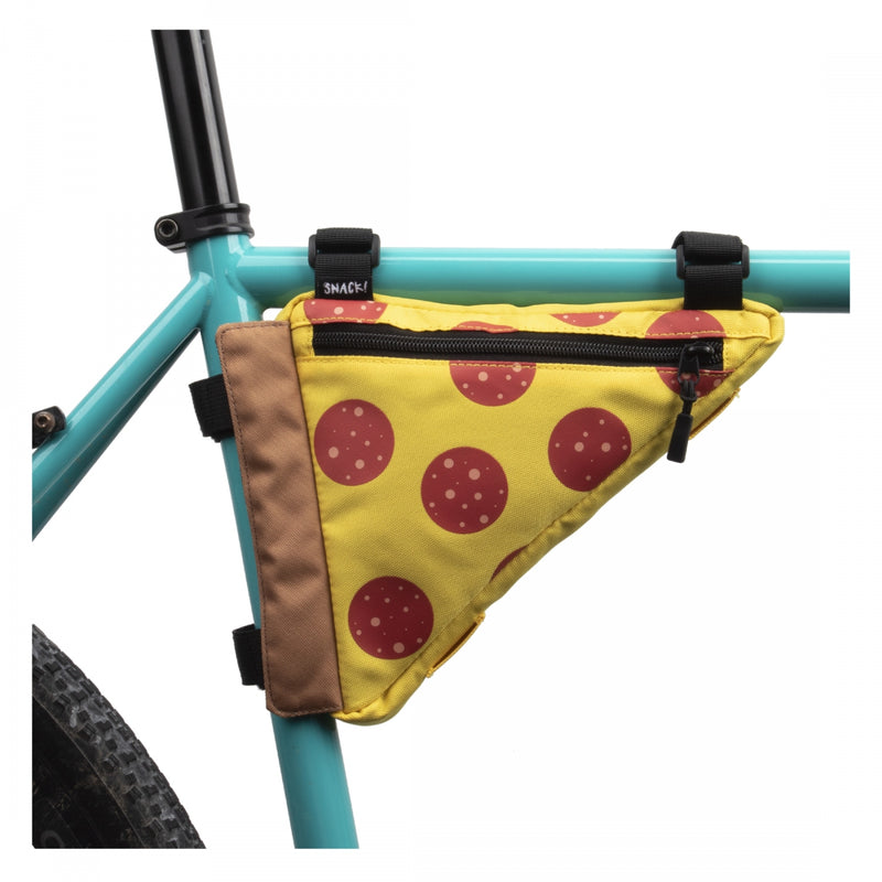 Load image into Gallery viewer, Snack! Pizza Frame Bag Pizza 10.8x1.92x7.48in Velcro Straps
