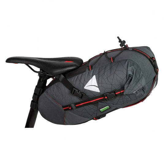 Axiom Seymour Oceanweave 13+ Seatpack Bag Black 18.1x 8.3x6.7” Velcro Straps