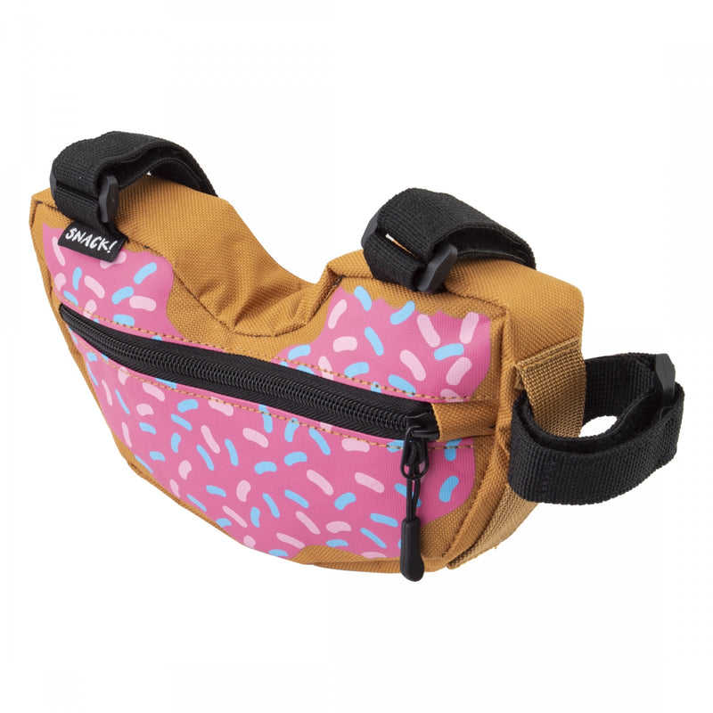 Load image into Gallery viewer, Snack! Donut Frame Bag Donut 8x5x1.5in Velcro Straps
