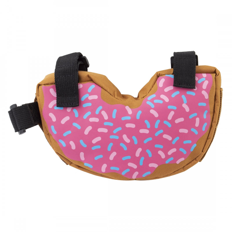 Load image into Gallery viewer, Snack! Donut Frame Bag Donut 8x5x1.5in Velcro Straps
