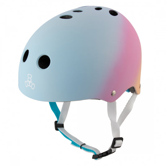 Triple-Eight-The-Certified-Sweatsaver-X-Small-Small-20-to-21-1-4inch-(51-to-54-cm)-Half-Face-Adjustable-Fitting-Sunset-Fade-HLMT2735-Bicycle-Helmets