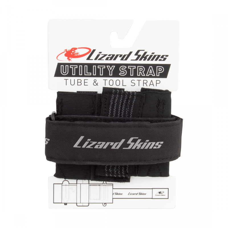 Load image into Gallery viewer, Lizard Skins Utility Strap Black Holds Tools Tubes CO2 4oz Neoprene Metal Buckle
