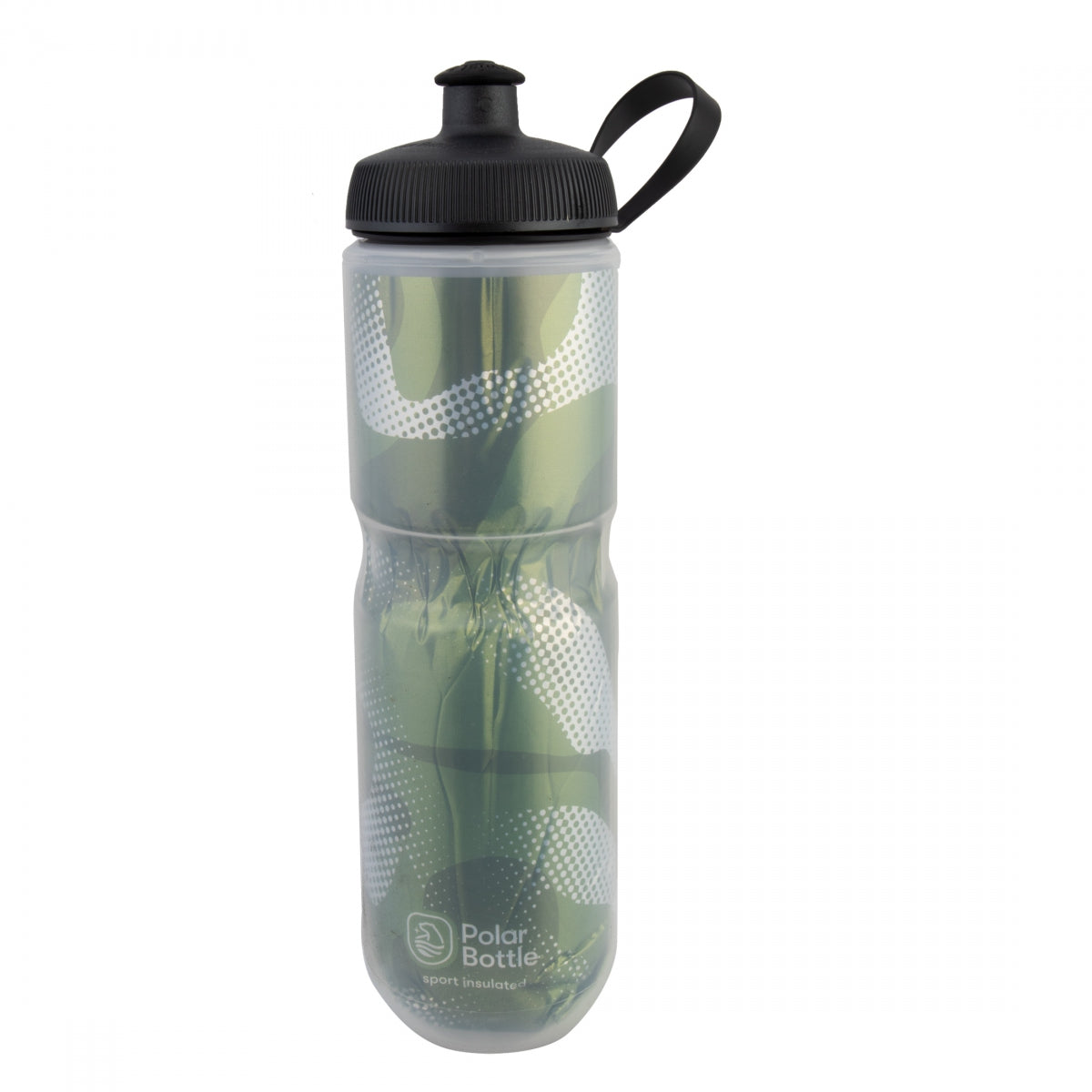 Polar Bottle Sport Insulated Water Bottle 24oz Contender Olive/Silver