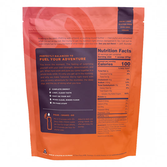 Tailwind Nutrition Endurance Fuel Energy Colorado Cola 29oz bag