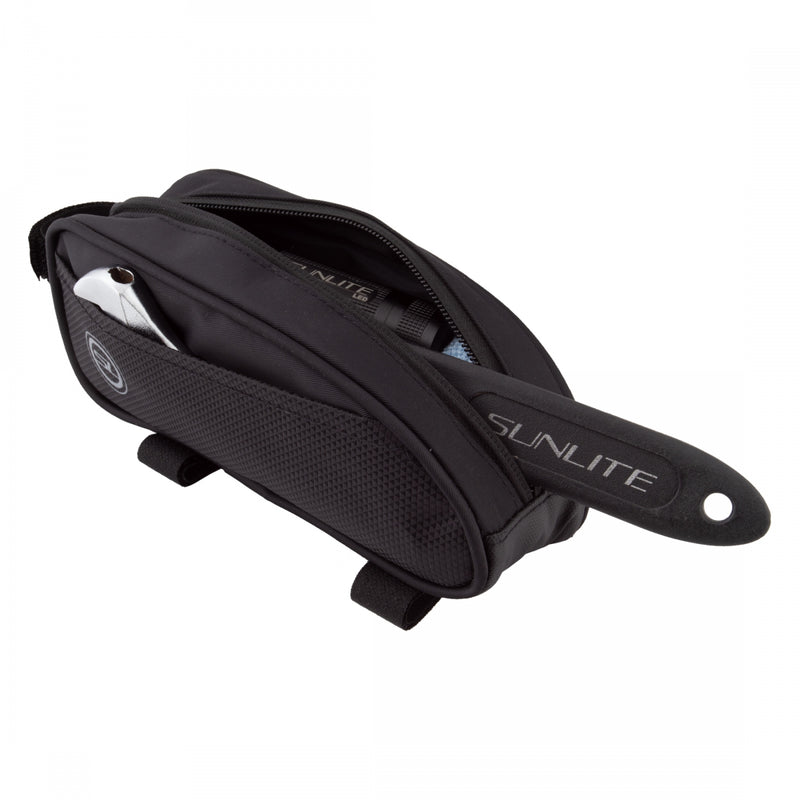 Load image into Gallery viewer, Sunlite EpicTour Top Tube Black 8.62x3.9x2.25in Velcro Straps
