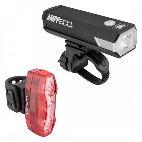 Cateye-Combo-AMPP800-VIZ300-HL-EL088RC-TL-LD810R-Headlight-&-Taillight-Set-Flash-LGST0164