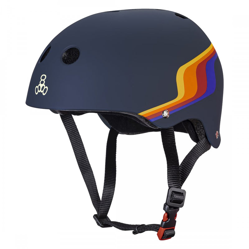 Load image into Gallery viewer, Triple-Eight-The-Certified-Sweatsaver-Large-X-Large-22-1-2-to-23-1-2inch-(57-to-60-cm)-Half-Face-Adjustable-Fitting-Pacific-Beach-Blue-HLMT4963-Bicycle-Helmets
