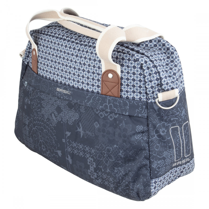 Load image into Gallery viewer, Basil Boheme CarryAll Pannier Bag Blue 18.6x6.7x12.2in Hook-On
