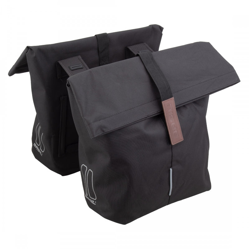 Load image into Gallery viewer, Basil-City-Double-Pannier-Bag-Panniers-Reflective-Bands-_PANR0236
