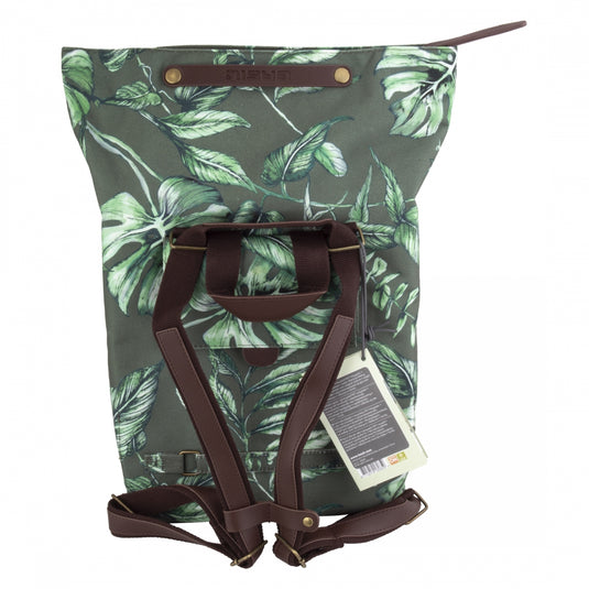 Basil Ever-Green DayPack Pannier Bag Green 11x6.3x13.8in Hook-on