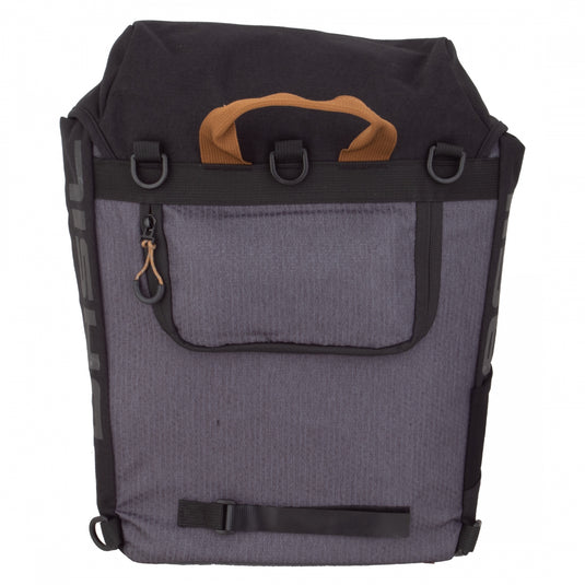 Pack of 2 Basil Miles DayPack Pannier Bag Black 12.2x5.5x17.4` Hook-on