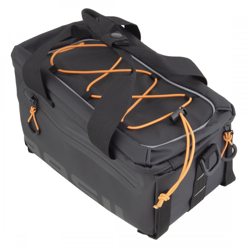 Load image into Gallery viewer, Basil Miles Trunk Bag - 7L, Strap Mount, Black/Orange
