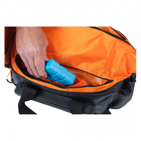 Basil Miles Tarpaulin Trunk Bag XL Pro Black/Orange Velcro Straps