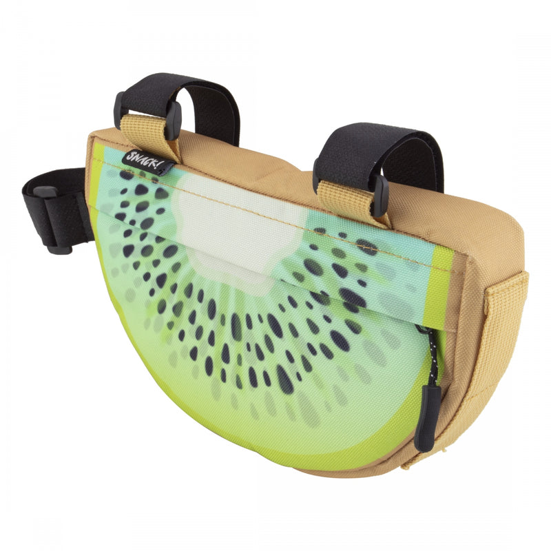 Load image into Gallery viewer, Snack! Kiwi Frame Bag Kiwi Green 8x5x1.5in Velcro Straps
