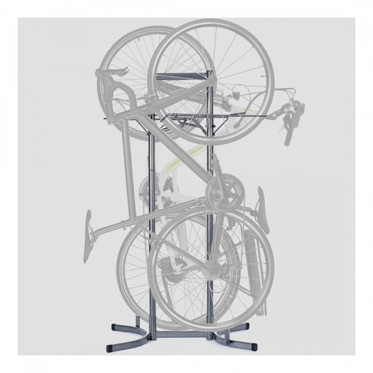 Delta Heavy Duty Two Bike Upright Storage Stand - Powdercoat Gray