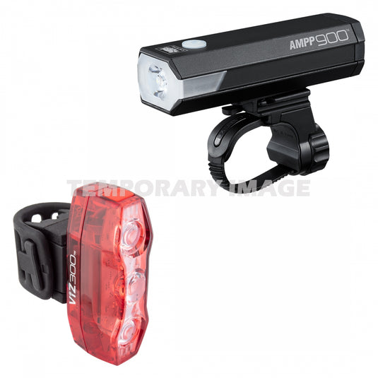 Cateye-Combo-AMPP900-VIZ300-HL-EL089RC-TL-LD810R-Headlight-&-Taillight-Set-Flash-LGST0295