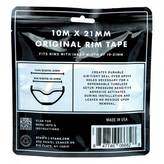 Stan's Original Tubeless Rim Tape, 21mm Width, 10m Roll