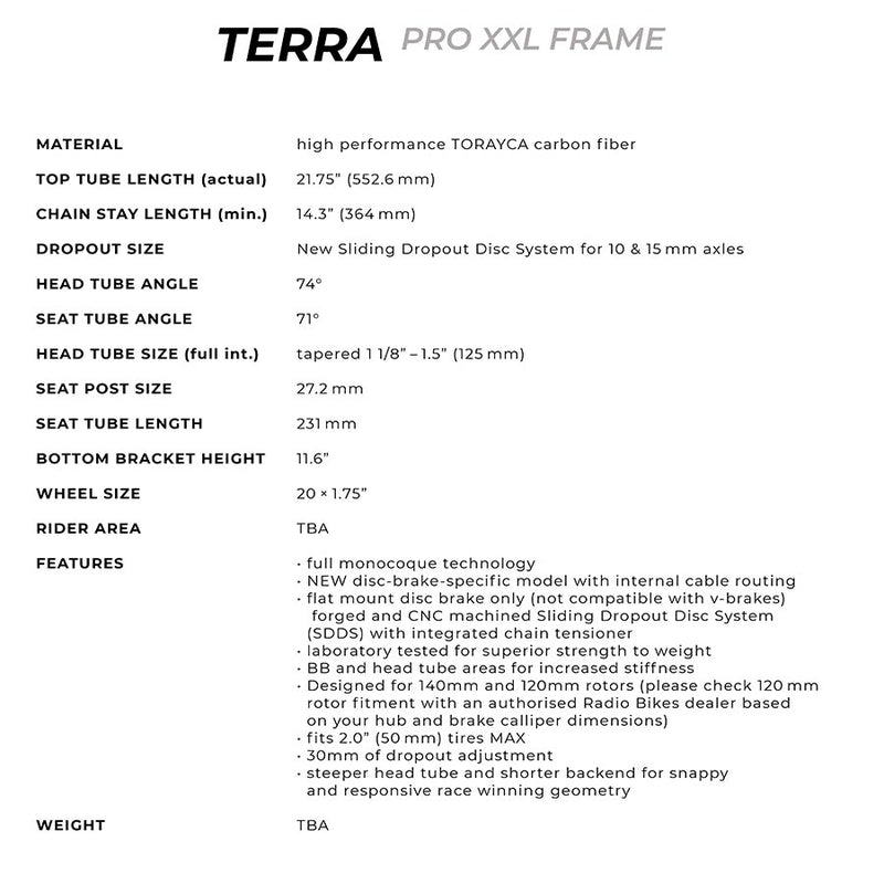 Load image into Gallery viewer, Radio Raceline Terra Disc Pro XXL, Black, 21.75"
