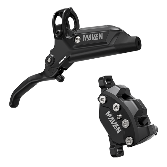 SRAM Maven Base Disc Brake and Lever - Rear or Front, 2000mm Hose, Post Mount, 4-Piston, Aluminum Lever, SS Hardware,