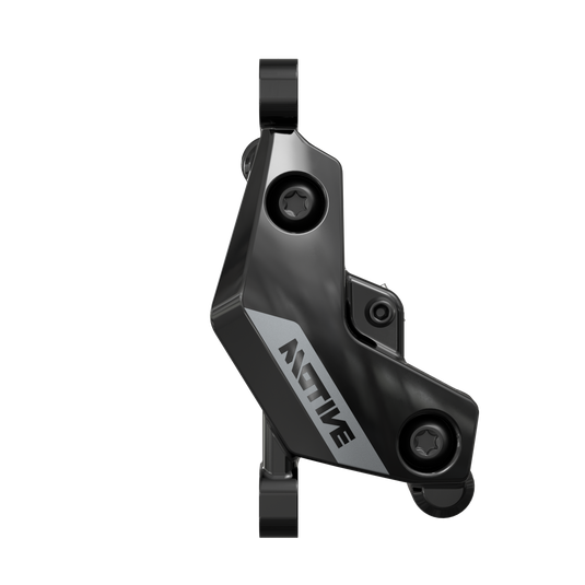 SRAM Motive Silver Disc Brake and Lever - Rear or Front, 2000mm Hose, Post Mount, 4-Piston, Aluminum Lever, Black, A1