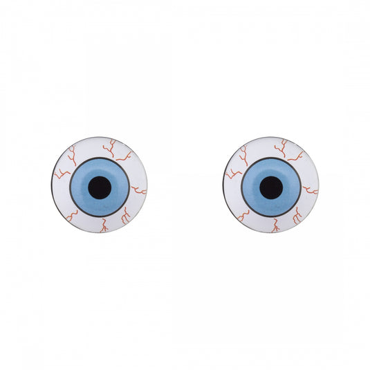 Pack of 2 Trik Topz Valve Caps Eyeballs Blk/Blue SV