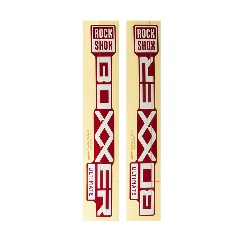 Load image into Gallery viewer, RockShox Decal Kit for BoXXer Ultimate D1, Silver for Boxxer Electric Red
