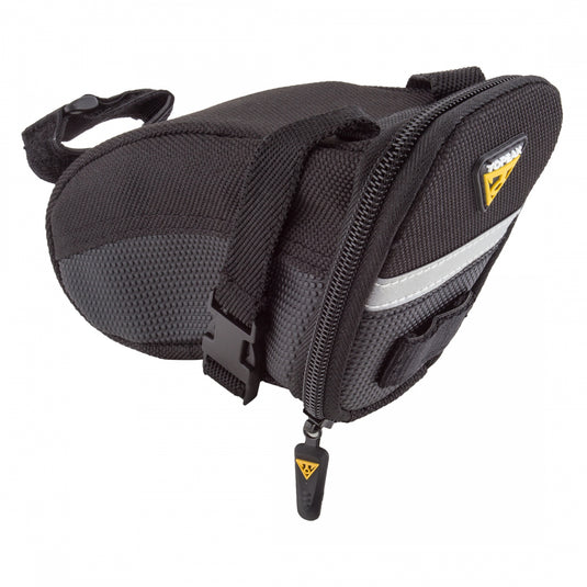 Topeak Small Aero Wedge Black 7.1x3.3x4.3 (SM)in Velcro Straps