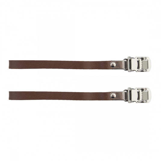 pedal straps cycling Sunlite Brown Leather Toe Straps 420mm for Caged Pedals – 365 Cycles