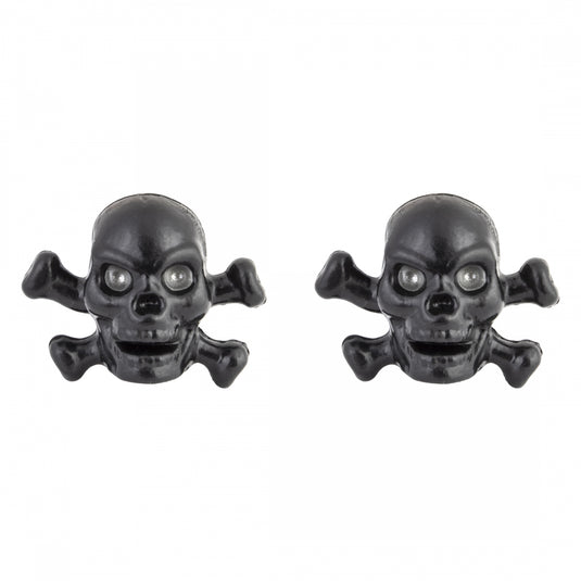 Pack of 2 Trik Topz Valve Caps Skull-X bones Black SV