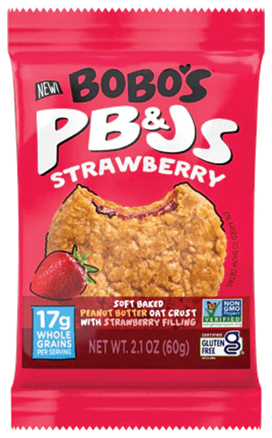 Bobo's Strawberry PB&J Oat Bar - A Delicious and Nutritious Snack! Pack of  12