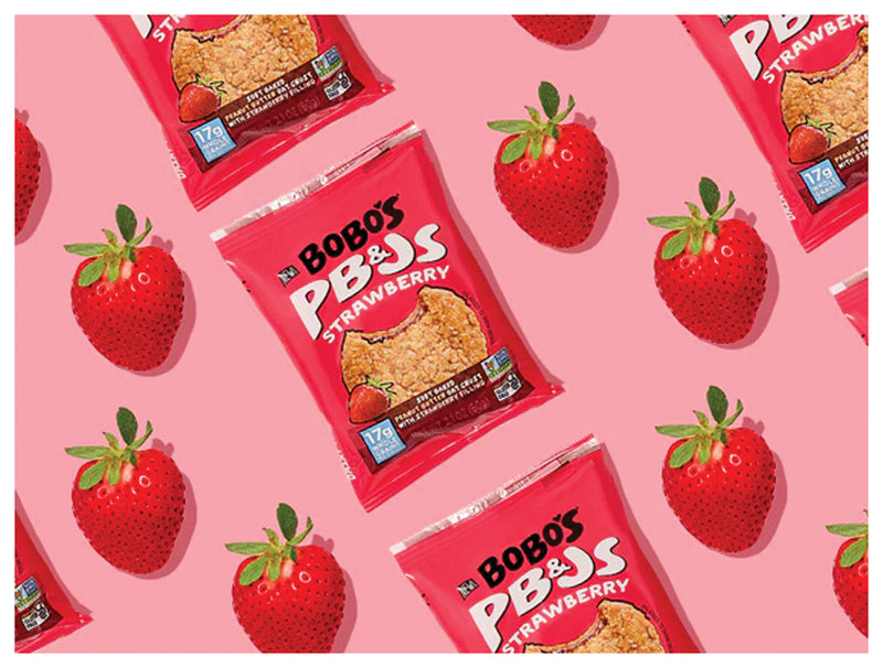 Load image into Gallery viewer, Bobo's Strawberry PB&amp;J Oat Bar - A Delicious and Nutritious Snack! Pack of  12
