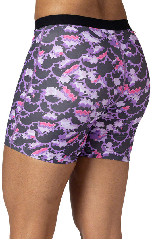 Terry Mixie Liner Shorts - Purple Rings, Medium