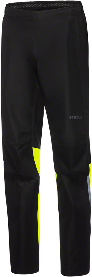 Gorewear Glidewheel Gore-Tex Pants - Black/Neon Yellow, Men's, Large
