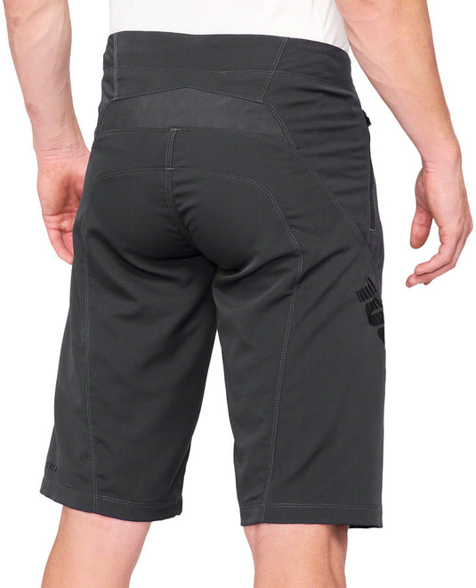 100% Airmatic Shorts - Charcoal, Size 36