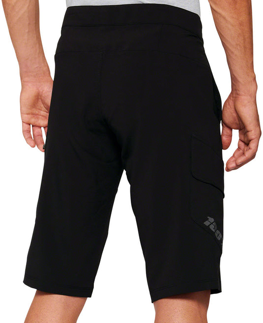 100% Ridecamp Shorts with Liner - Black, Size 22